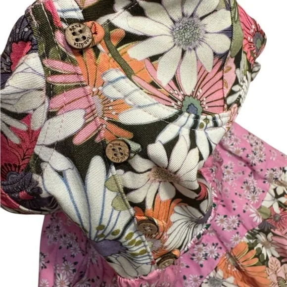 Agua Bendita Alani Maxi Dress in Bloom Floral Patchwork Size S NWT